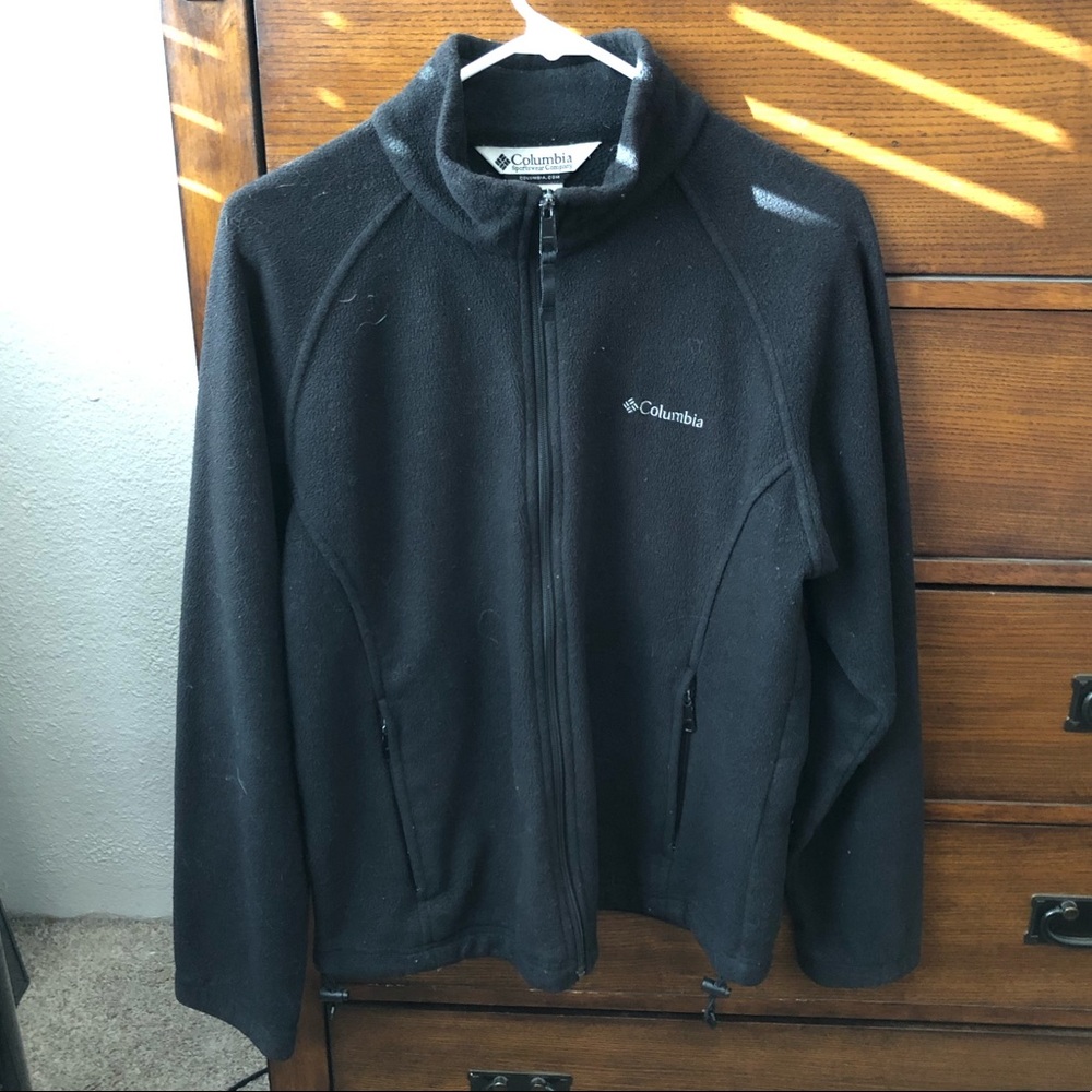Black Columbia brand full zip fleece